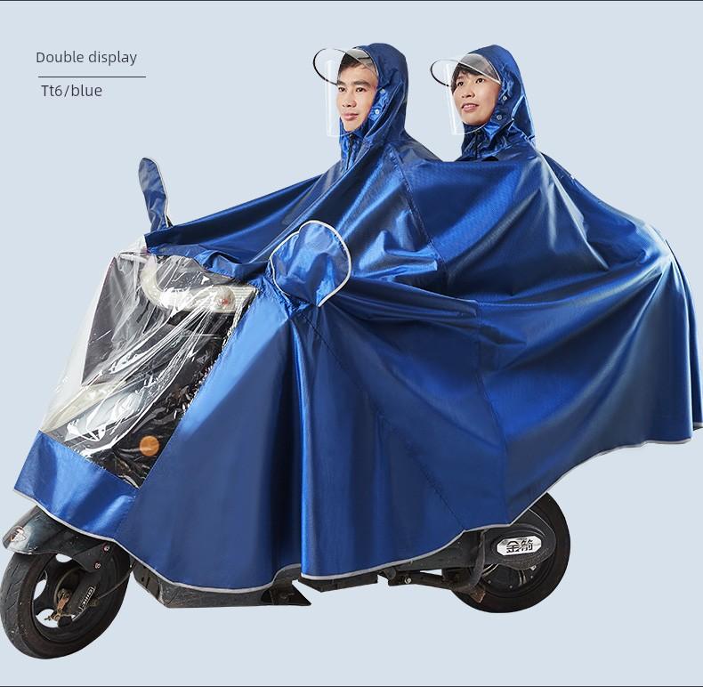 Special Raincoat for Electric Vehicles, Extra Large and Thick, Men's Single or Double Motorcycle Rain Poncho, Adult Full-Body Protection Against