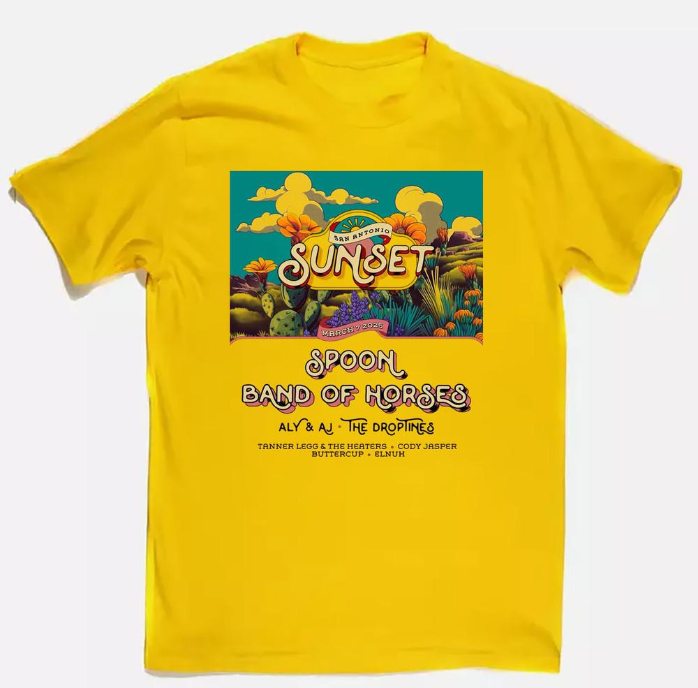 Band of Horses Tour 2025 Band Collection Gift For Fan S to 5XL Yellow T-shirt Unisex T-Shirt XXL