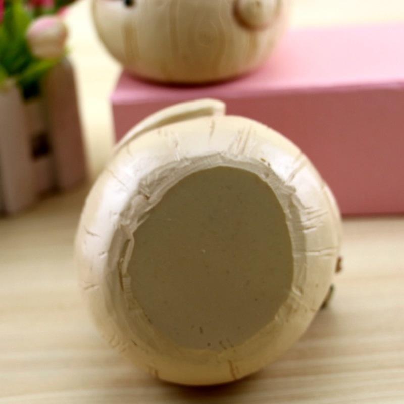 2Pcs Figurines Garlic Rabbit Wooden Crafts Ornaments Living Room Home Accessories Decor Creative Wedding Gifts Ornaments