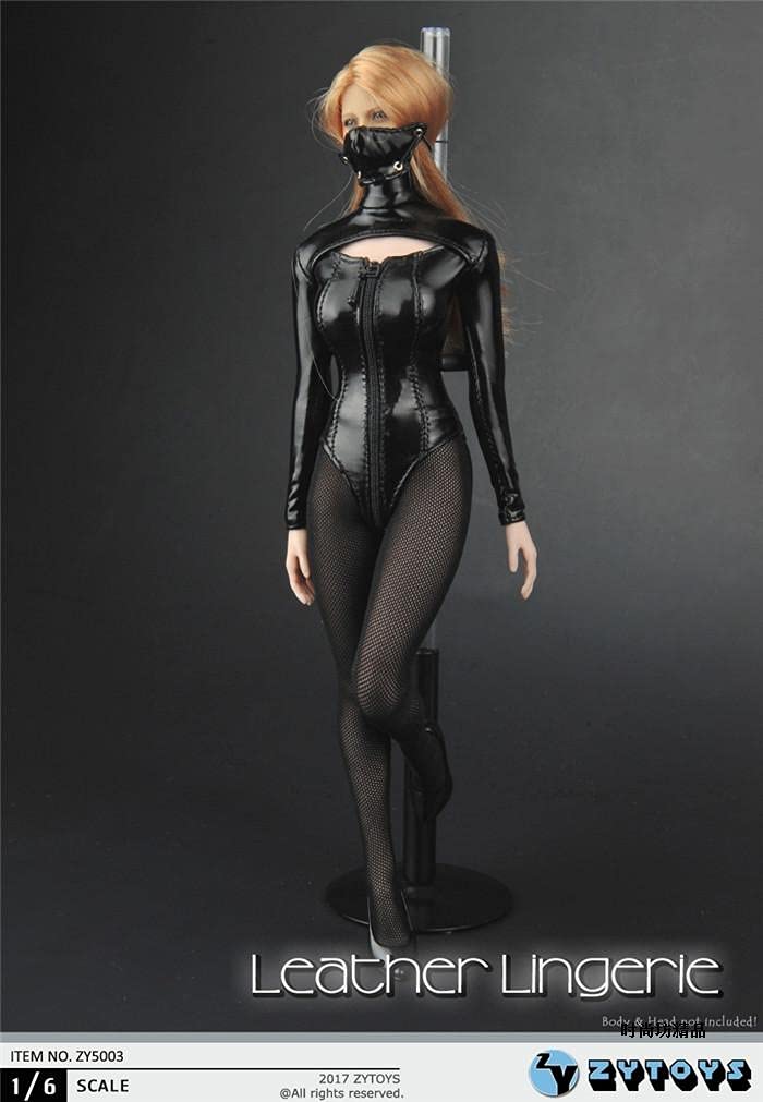 scale action figure ZYTOYS ZY5003 Beautiful sexy SM queen leather long high heels and mask set and head not [TOYBARJAPAN] 1/6 clothes, stockings,
