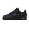 Nike Scarpe da Skateboard Nike Air Force 1 Basse Unisex Nero Viola Giallo CW2288-001(Team454--SCATOLA)