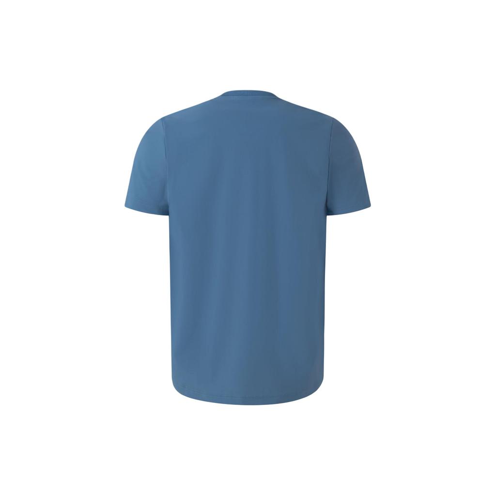 Adidas Functional T-Shirt With Alphabetic Print And Brand Logo Men Tops Blue JD5749