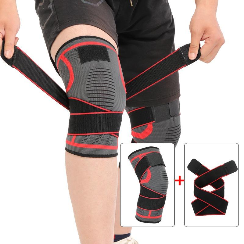1pcs Sports Straps Nylon Knee Pads, Running, Fitness, Weightlifting, Cycling, Basketball, Outdoor Hiking, Knee Joint Compression Fixation