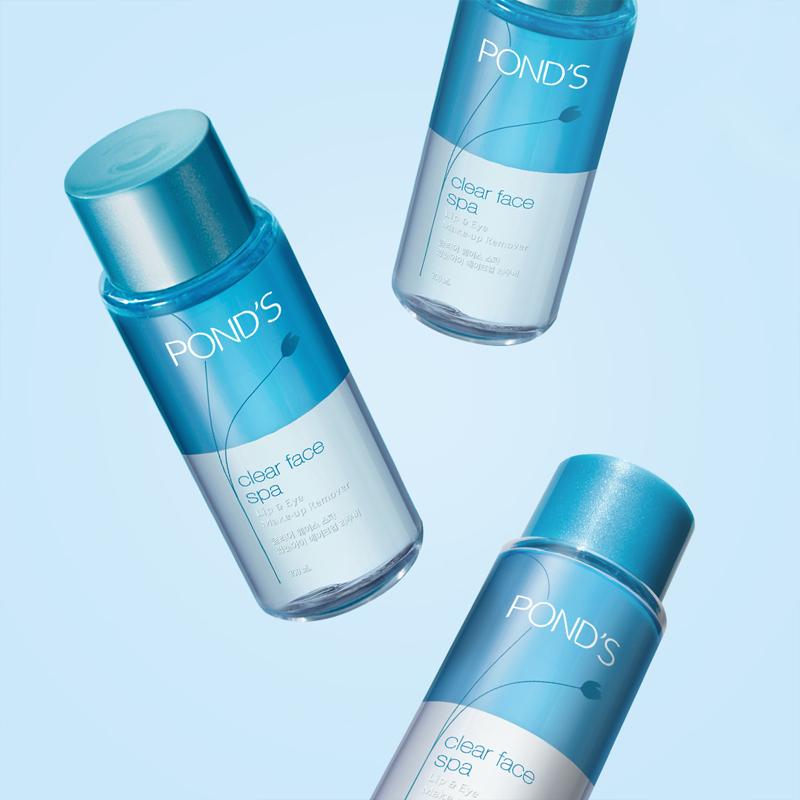 [POND'S] Clear Face Spa Lip & Eye Make-up Remover 300ml