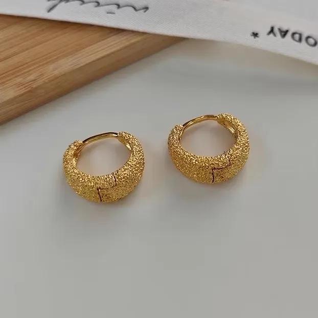 Настоящие серьги-кольца из стерлингового серебра, блестящие, матовые, в форме капли воды, для женщин, минималистичные, модные, тонкие аксессуары