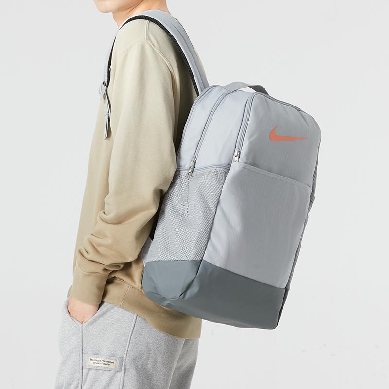 Nike Nk Brsla M Bkpk Sports Casual Fabric Backpack Basketball Bag Unisex backpack Gray DH7709-077