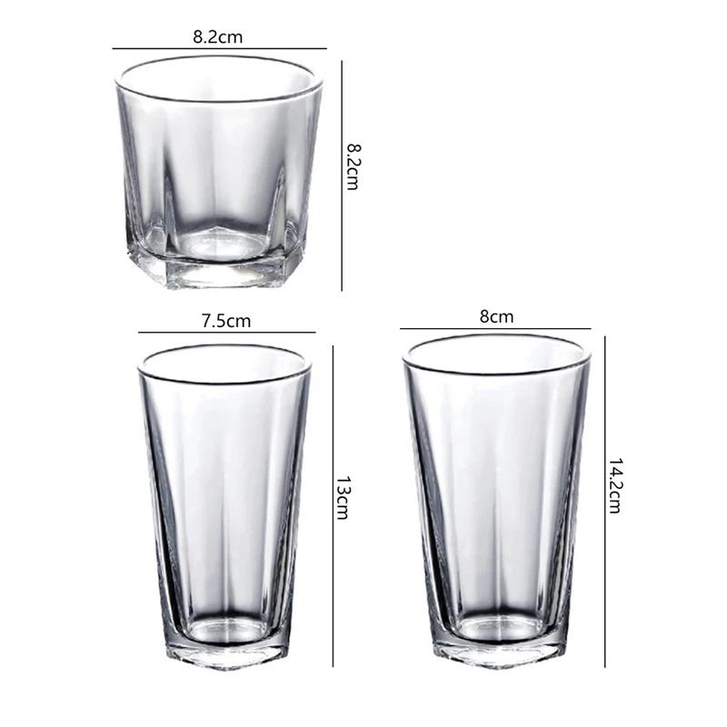 Thick Bottomed Whiskey Glass Juice Beverage Cups Bar Transparent Cocktail Glass Drinking Glasses Cold Drink Mug Home Glassware