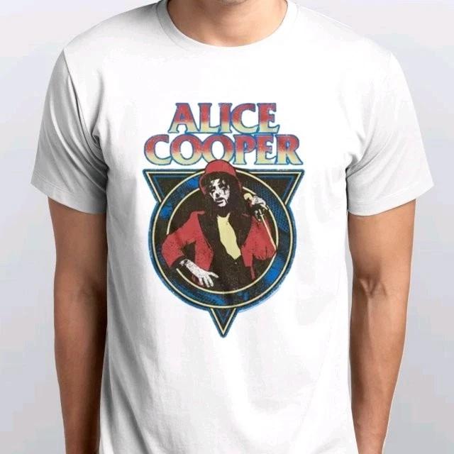 Pre-Sell Alice Cooper Music 100% Cotton T-shirt Mens Tees Top All sizes S M L XL XXL 3 4 XL Black White