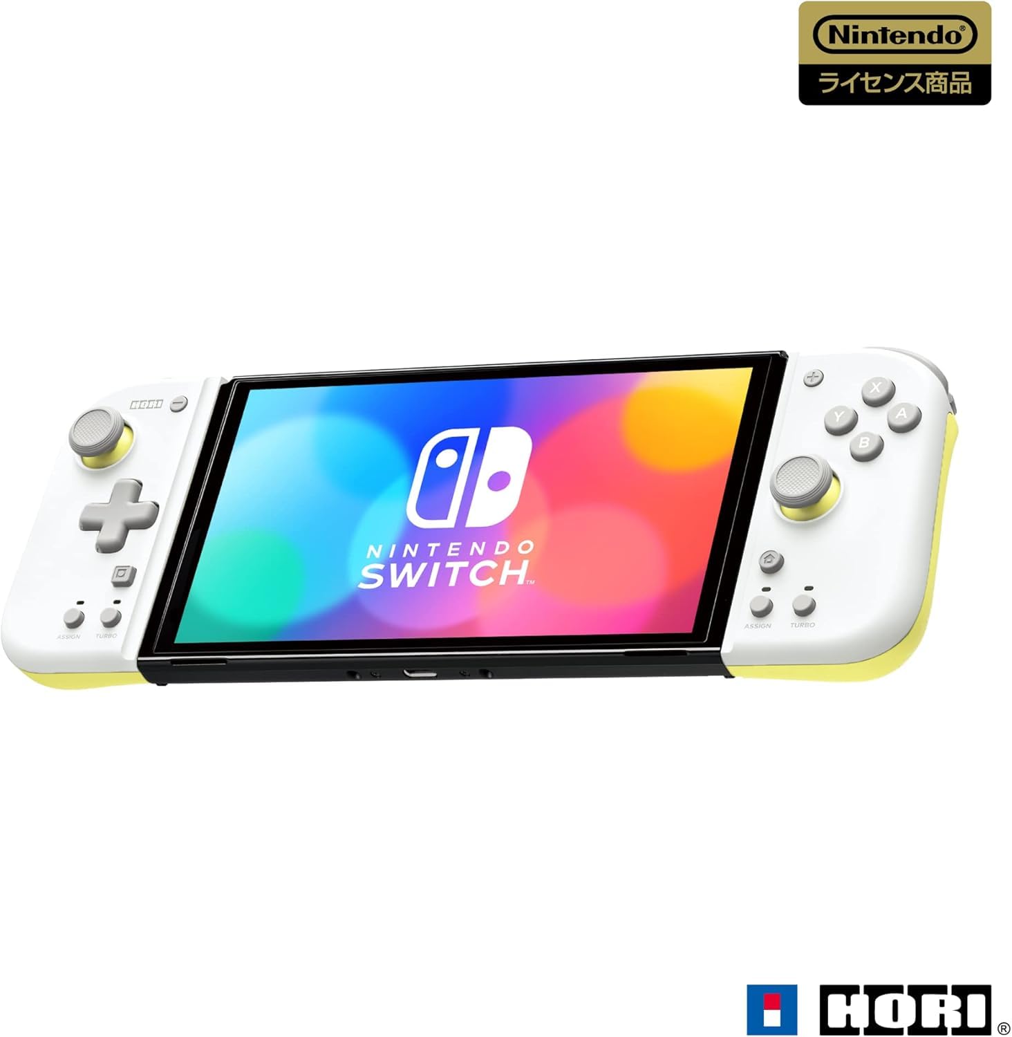 

Восстановленный контроллер-грип HORI для Nintendo Switch Серый x с функциями быстрой стрельбы и удержания быстрой стрельбы Лицензирован (Мятно-желтый) (Nintendo