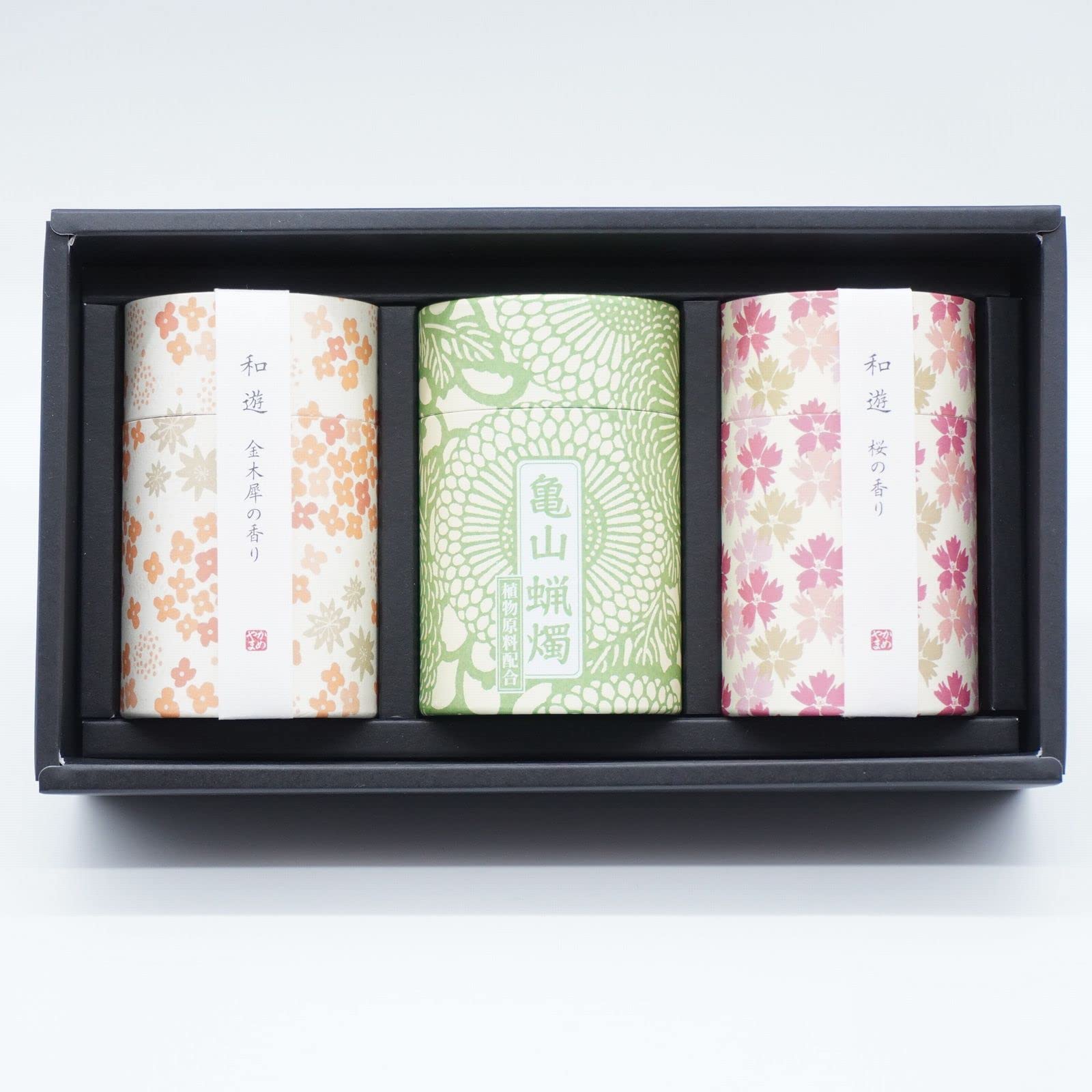 

[Включено повідомлення зі співчуттями] Набір Wa-Yu ЦУР: Набір пахощів з ароматом квітки сакури та османтусу та бездимної свічки. Міні розмір. Низькодимний ладан,