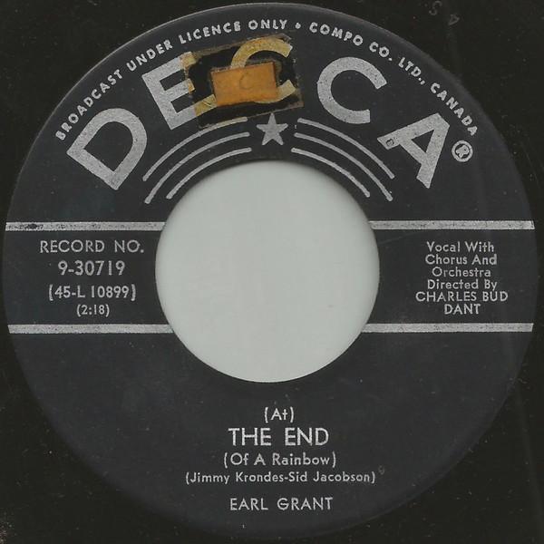 

7inch Record EARL GRANT The End 930719 Decca 1958 Canada Jazz Used
