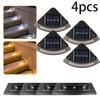 4pcs Solar Step Lights Outdoor Garden Courtyard Decor Warm/ White LED Pathway Lighting Sun Lamp for Walkways Staircases Garden