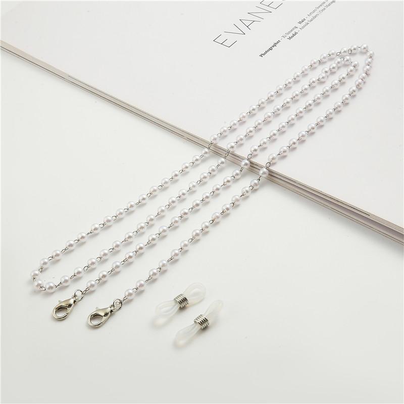 Fashion Eyeglasses Chain Pearl Beaded Trendy Women Outside Casual Sunglasses Accessory Necklace Gift Mask Hanging Rope