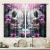 2 Pcs Lotus Buddha print curtains,suitable for bedroom,living room kitchen decoration,home decoration,window decoration
