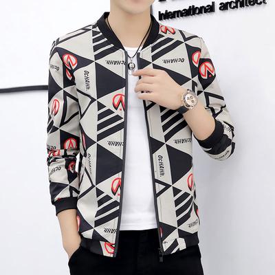 Spring and Autumn Casual Men's Plus Size Jacket Jacket Men's Trendy Slim Men's Baseball Uniforms