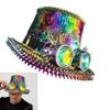 Colorful Sequins Top Caps Adult Stage Shows Goggles Marine Hat for Photography