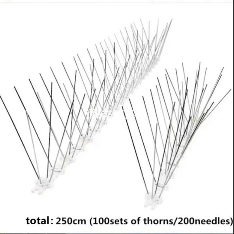 Pigeon Spikes Stainless Steel Repellent Stainless Steel Deterrent Trap Anti-Pigeon bird Squirrel Garden Fences Controls 1-10pcs
