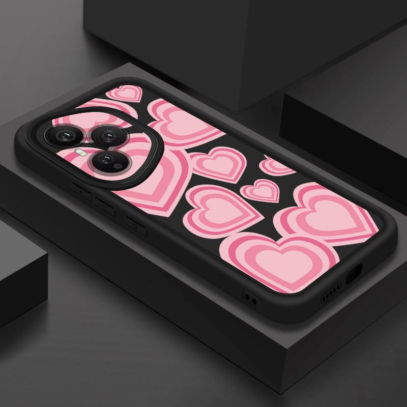 Y2K Retro Gradient Love Hearts Pattern Case For Honor 400 Lite 200 Pro Shockproof Bumper Soft Silicone Cover For Honor X9C Smart X8C