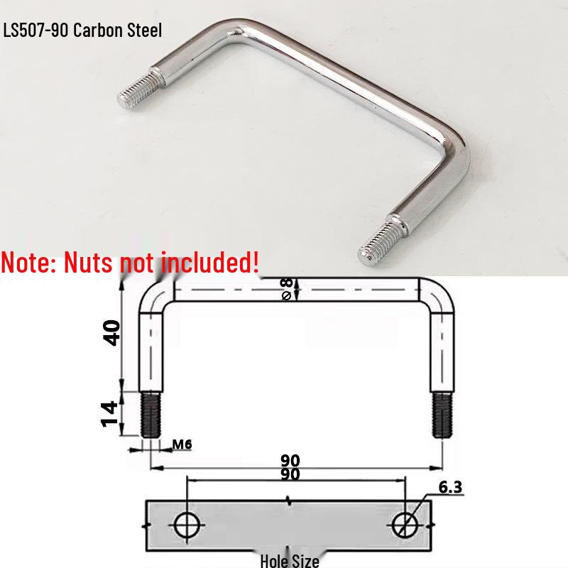 304 Stainless Steel External Threaded Handle for Electric Cabinets and Chassis