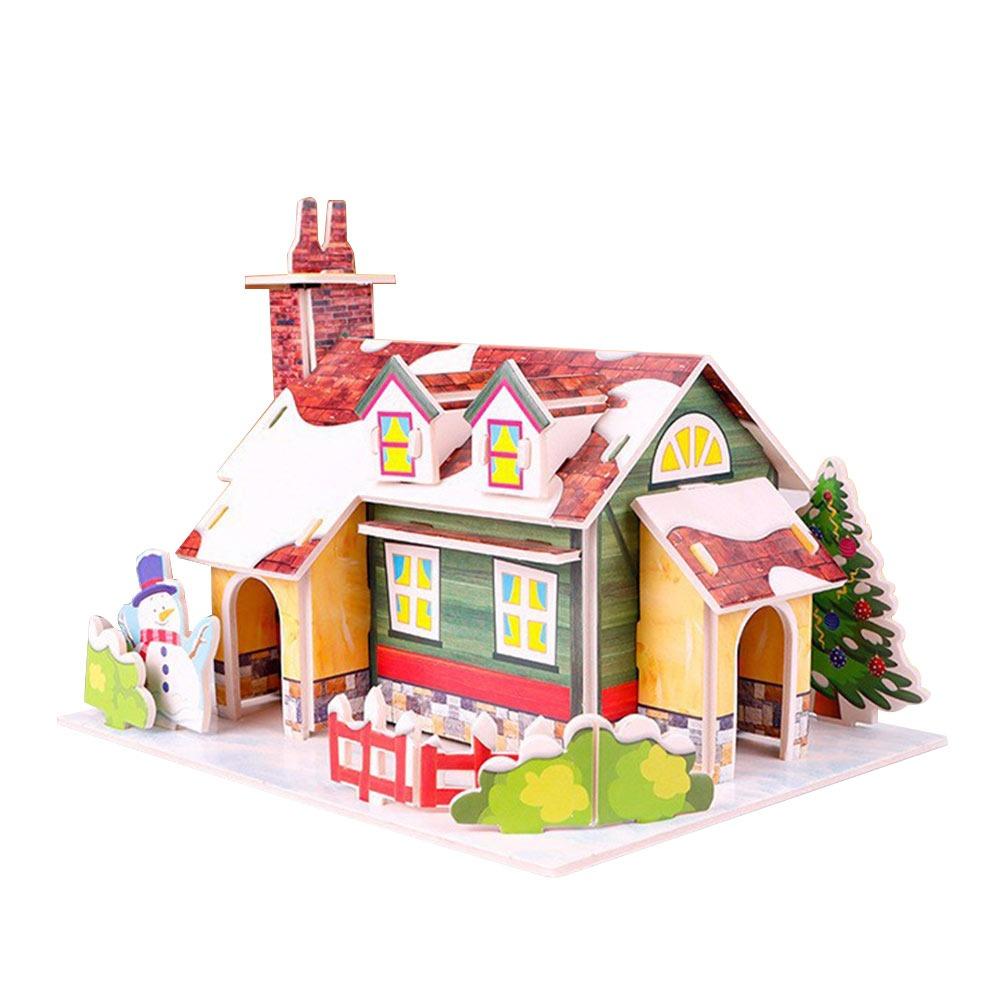 

Model House DIY Puzzle Manual Assembly Christmas Gift Learning Christmas 3D Puzzle 4