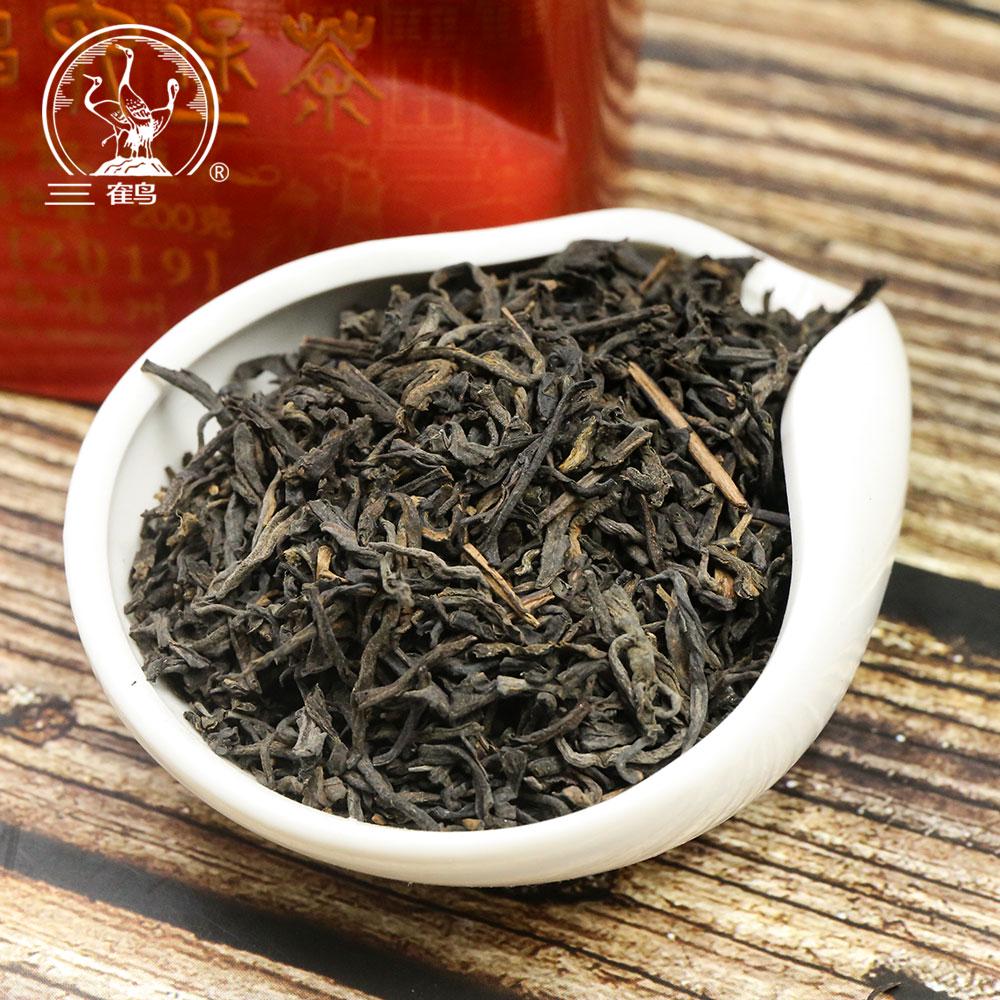 2019 Three Cranes Sanhe Liu Pao Tea Dark Tea Heicha Wuzhou Teas Red Jar 200g