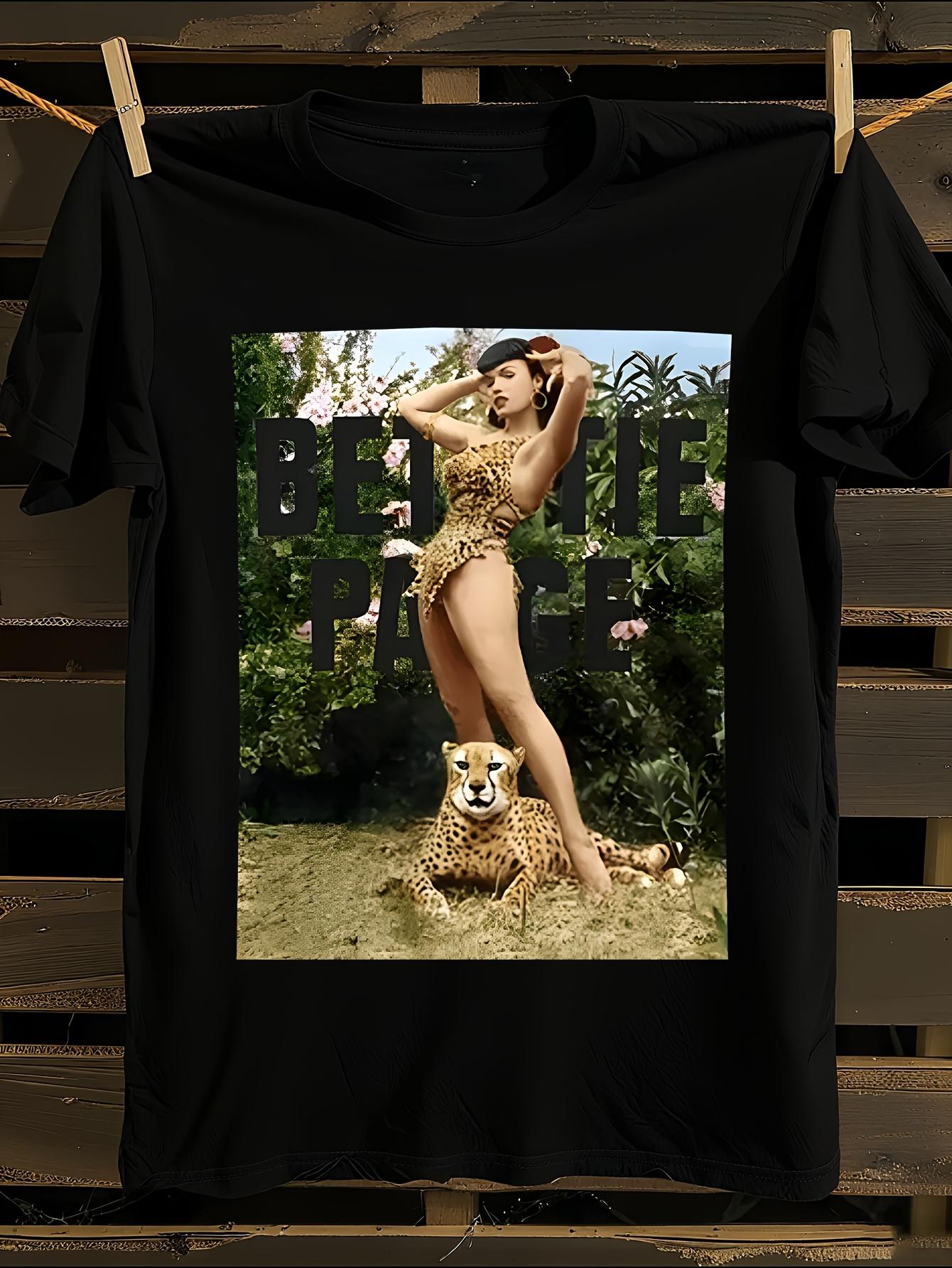 Bettie Page Jungle Vintage Tshirt Vintage Graphic Tshirt M
