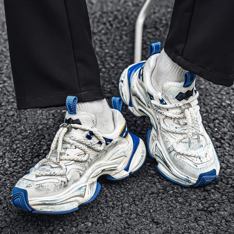 Pantofi Sport Casual de Modă pentru Bărbați, cu Top Jos, Pantofi Sport cu Talpă Groasă Confortabili pentru Studenți, Pantofi de Baschet Clasici Respirabili pentru Băieți