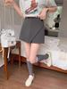 Retro High-Waist Anti-Exposure Bodycon Skirt & Wide-Leg Shorts - Women's Korean Summer Fashion