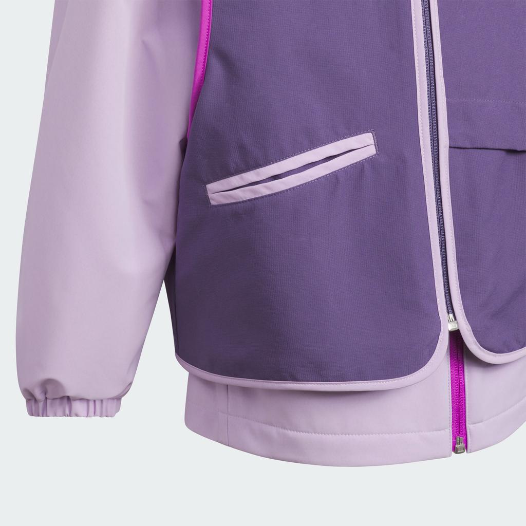 Adidas Sportswear Two-In-One Brand Logo Hooded Loose Zipper Jacket Set Kids Jackets KC5340