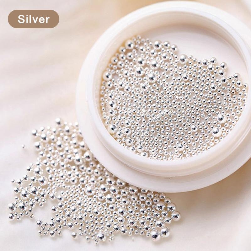 1 Box Mixed Sizes Mini Steel Ball Metal Micro Caviars Alloy Nail Art Jewelry Manicure Accessories Diy Ornaments