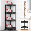 4/5 Tier Storage Shelf Rolling Cart Gap Storage Rack Movable Bathroom Corner Triangle Shelf Floor-standing Story StorageRacks