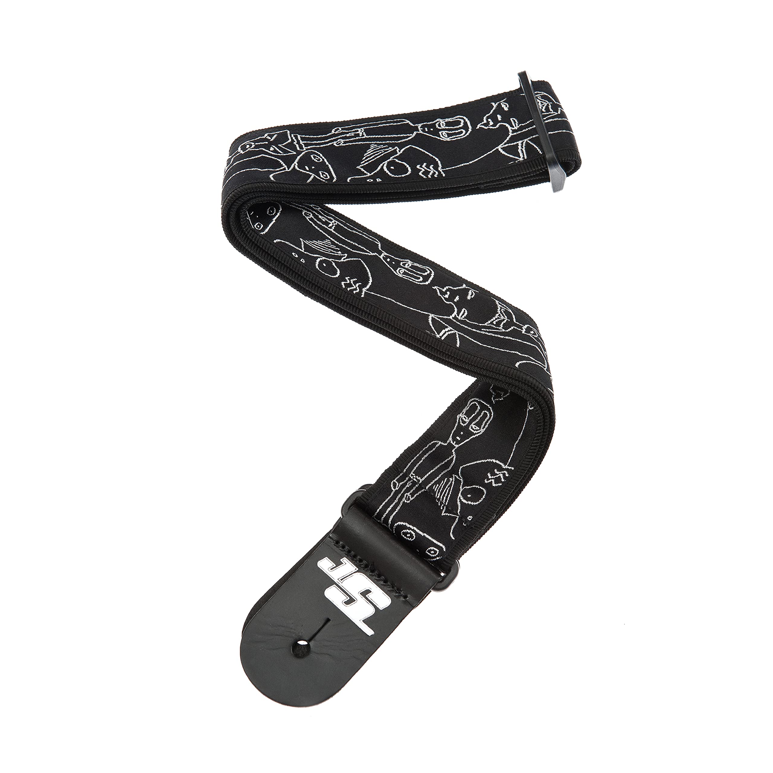 

Guitar Strap Joe Satriani Signature Strap Leather End 50JS05 Silver Sketches D Addario []