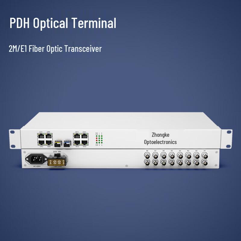 ZK PDH Optical Transceiver with 8E1 and 4GE/4FE Ports