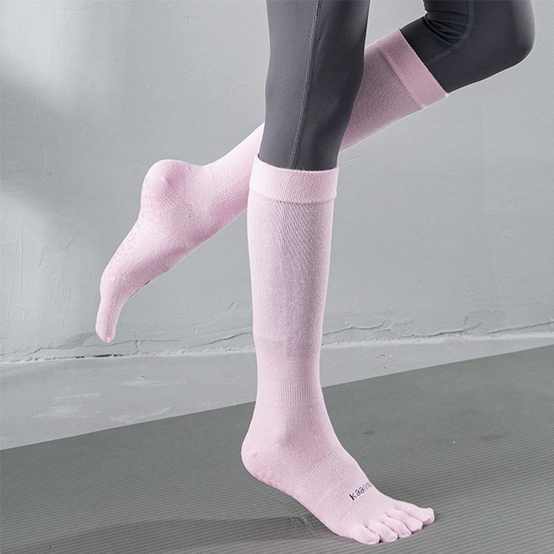 

Длинные носки для йоги Нескользящие Профессиональные Женские Носки с пальцами Комнатные носки Взрослые Носки для йоги Нескользящие Носки для пилатеса Pink