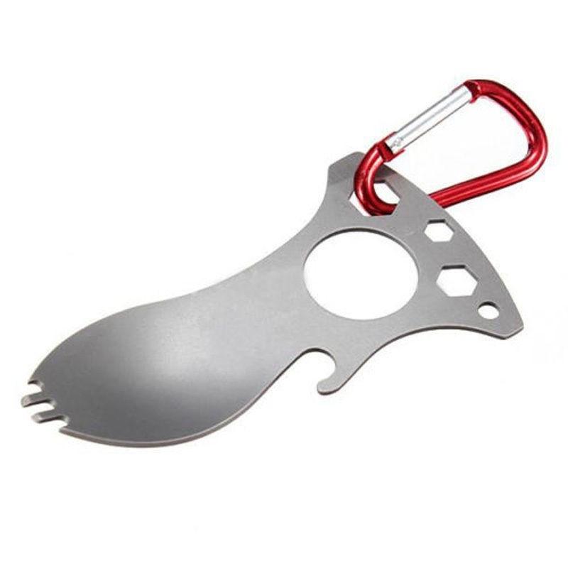 Multitool  Pocket Bottle Opener Spork Spoon Screwdriver Camp Survival Kit