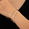 Xiyin Fashion Twist Bracelet, Simple Temperament, Niche Line Design, High-end Open Bracelet