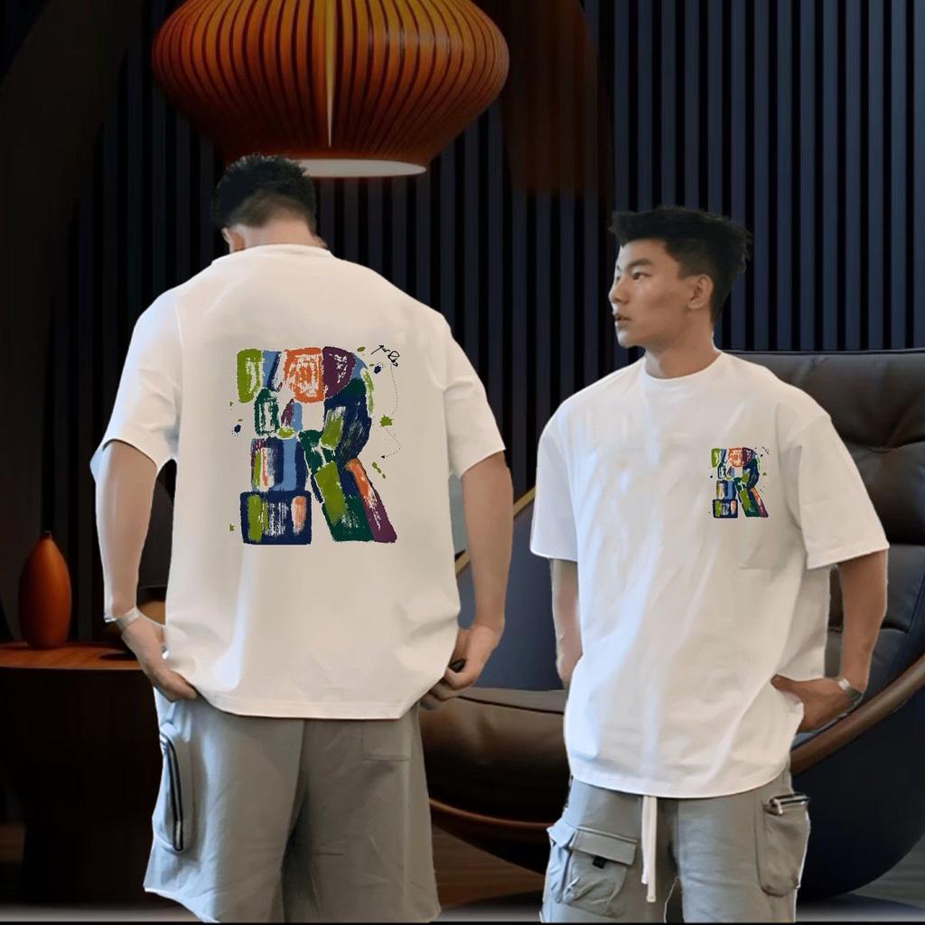 Mens Clothing 2026 Springsummer Trend Fashion Cotton Printed Tshirt Outdoor Street Daily Short Sleeved Round Neck Tshirt