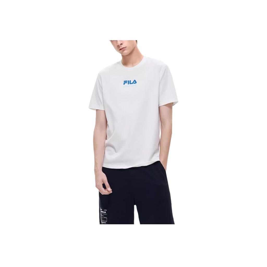 New FILA T Shirts Men's Rinse Snow F11M229116FWT