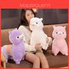 Peluche Grande y Lindo de Alpaca para Niñas, Suave y Abrazable, Muñeco de Cordero Relleno con Relleno de Algodón PP para Dormir o Abrazar, Rosa, Blanco y Morado