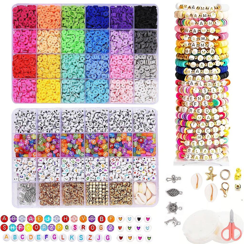 DIY Jewelry Bead Bracelet Kit: Educational Toy Set for Kids with Handmade Gift Box