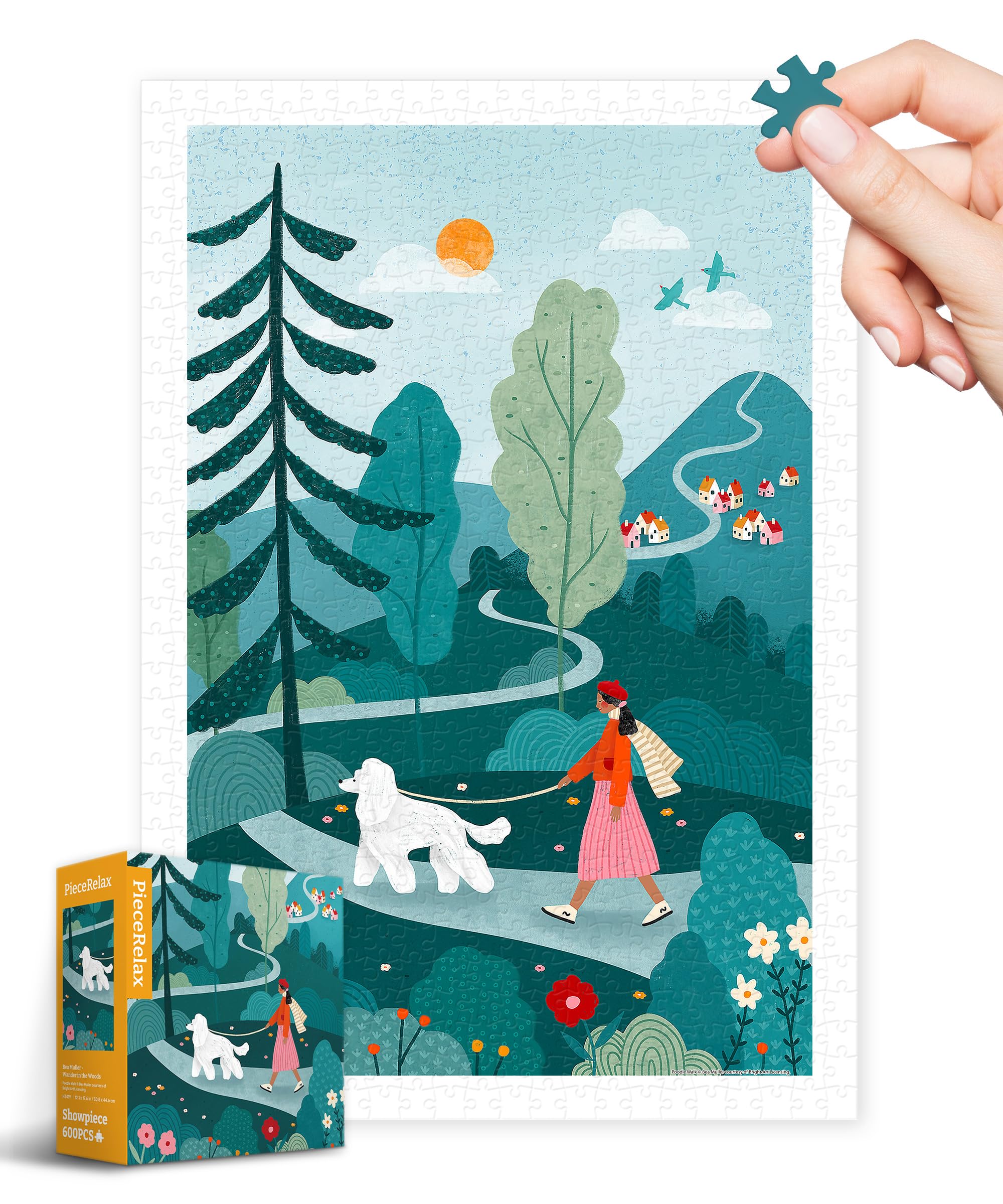 PieceRelax plastic jigsaw puzzle Muller A Walk in the no clicks into place 600-piece [Bea - Forest] (31x45cm) - Adult-level, challenging, fragments,