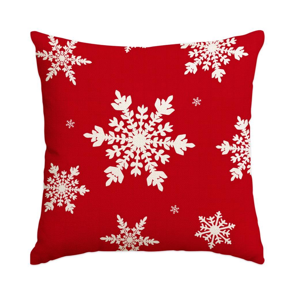 1Pc/4Pcs Christmas Pillow Cover, Merry Christmas Hello Winter Vacation Sofa Cushion Cover Decoration Living Room Cushion Cover