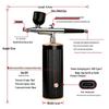 Rechargeable Handheld Airbrush for Model, Nail Art & Baking - Lithium Battery Powered Acrylic Paint Spray Gun