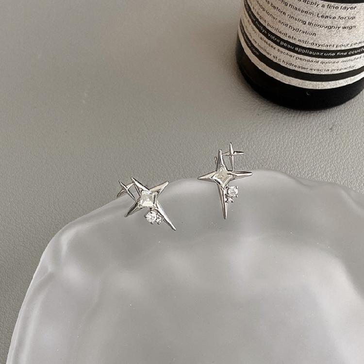 Niche Design Sense Hip-hop Geometric Crossed Earrings All-matched Ear Jewelry
