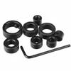 Drill Bit Depth Stop Collar Set 8 Sizes Stainless Steel Drill Stop Rings With Hex Wrench For Woodworking Metal Drilling