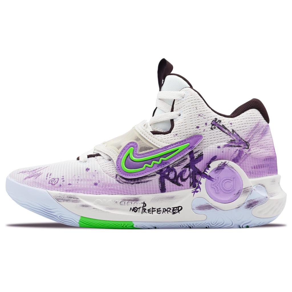 Nike KD Trey 5 X Cushioning Moisture Wicking Cushioning Moisture Wicking Low top Basketball Shoes Men's White Purple DJ7554-014(Team256-)