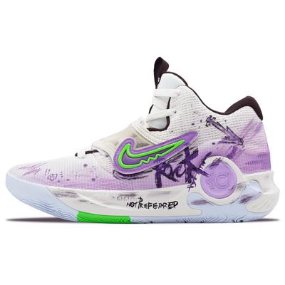 Nike KD Trey 5 X Dämpfung Feuchtigkeitsableitend Dämpfung Feuchtigkeitsableitend Niedrig geschnittene Basketballschuhe Herren Weiß Lila DJ7554-014(Team256-)