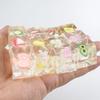 15Pcs Fruit Ice Cube Squeeze Toy Stress Relief Clear Cube Sensory Toy Soft Stretchy Transparent Cube Hand Relaxation Toy Party
