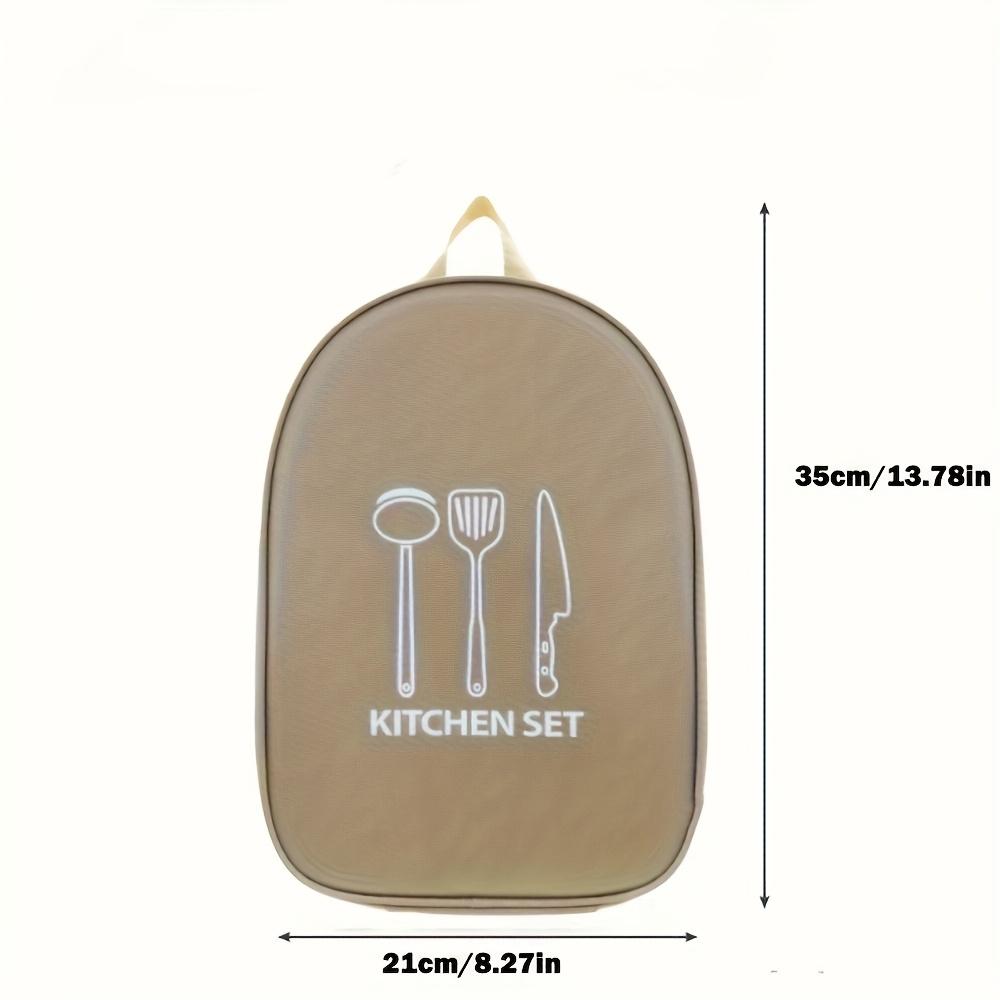 Portable Nylon Kitchenware Bag - Organize Utensils for Camping, BBQ & Travel.