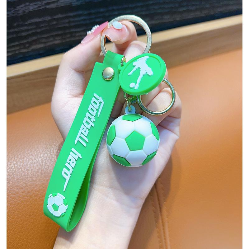 Football Keychain For Fan PVC Soft Glue Soccer Pendant Keychain Accessories Bag Decoration Qatar Cup Souvenirs Key Chain Gifts